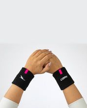 Women Sport Wristbands Black/Pink
