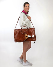 Vintage Leather Handbag Camel