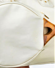 Vintage Leather Handbag White