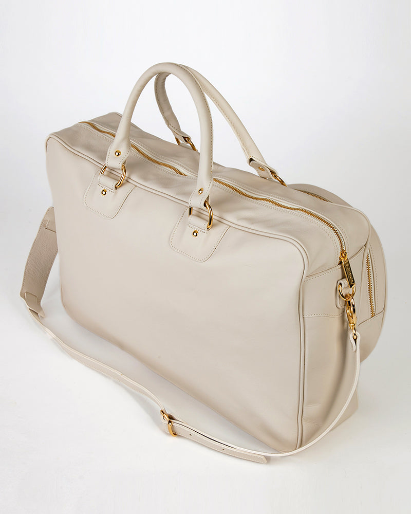 Vintage Leather Handbag White