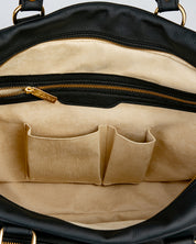 Vintage Leather Handbag Black/Gold