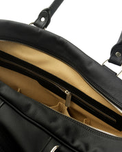 Vintage Leather Handbag Black/Silver